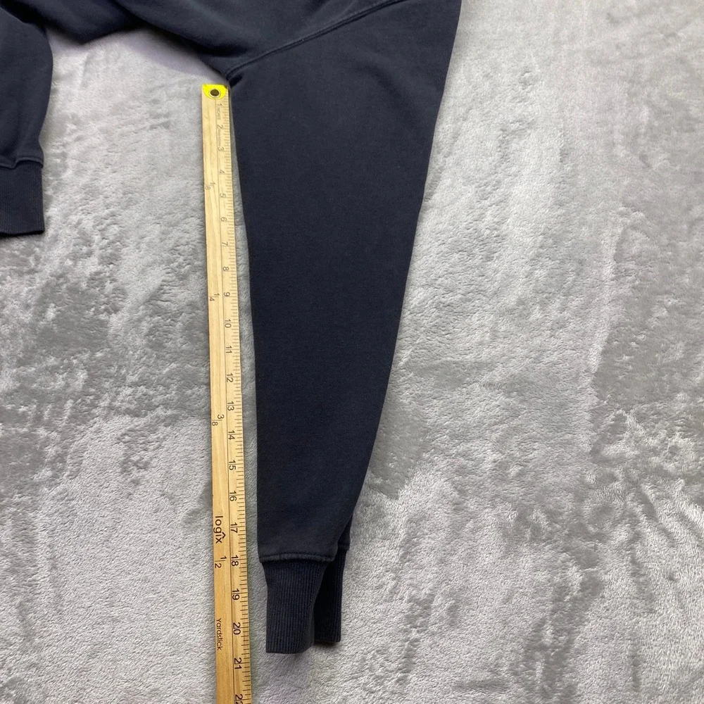 The North Face Mens Black Pullover Hoodie White Logo Fleece‎ Sweatshirt Size M